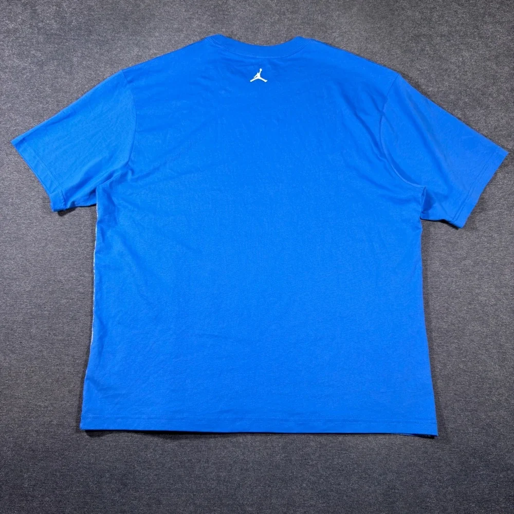 Jordan T-Shirt Men XL Blue Jersey Graphic Print Jumpman 23 Basketball Tee